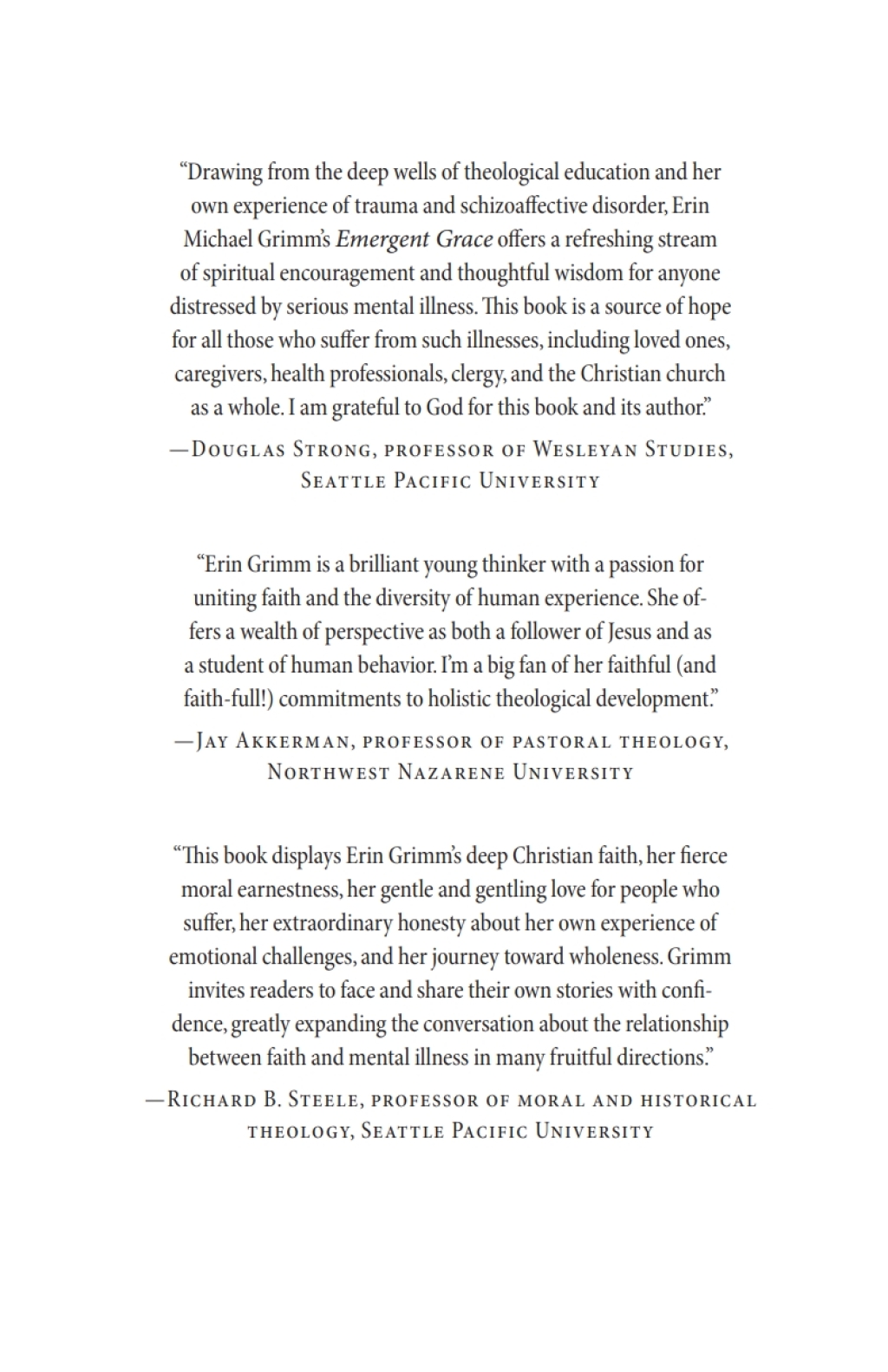 Emergent Grace Christian Hope for Serious Mental Illness - (PDF/EPUB Version)