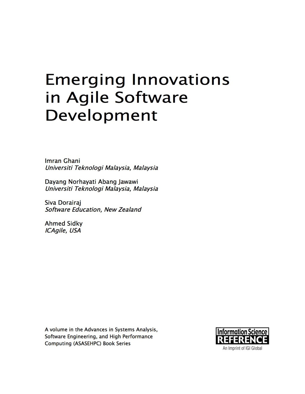 Software Development Pdf Emerging Innovations in Agile Software Development – PDF/EPUB Version ...