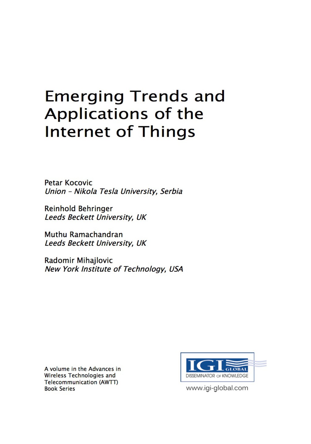 Emerging Trends and Applications of the Internet of Things â€“ PDF/EPUB ...