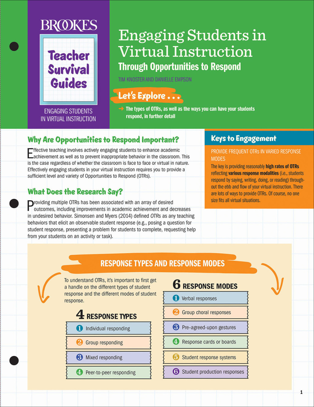 Engaging Students in Virtual Instruction through Opportunities to Respond 1st Edition - (PDF/EPUB Version)