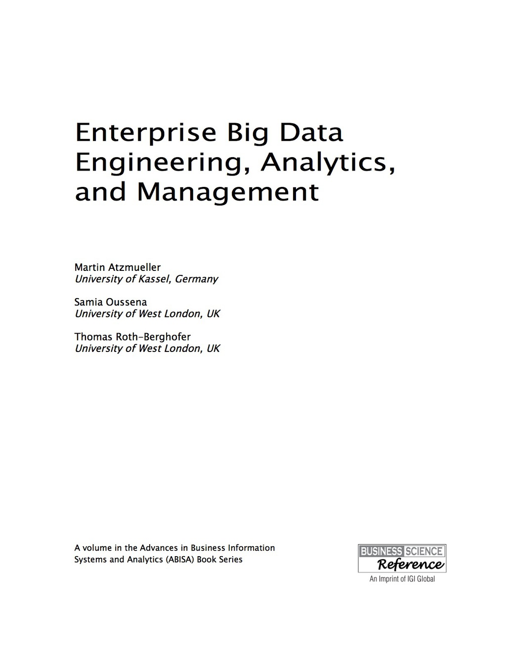 Enterprise Big Data Engineering, Analytics, and Management â€“ PDF/EPUB ...