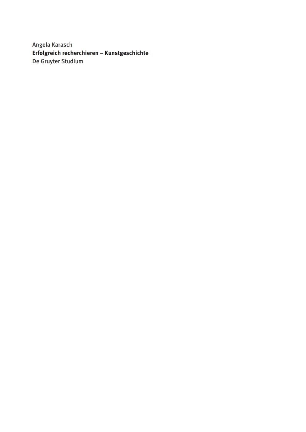 Erfolgreich recherchieren â€“ Kunstgeschichte 1st Edition - (PDF/EPUB Version)