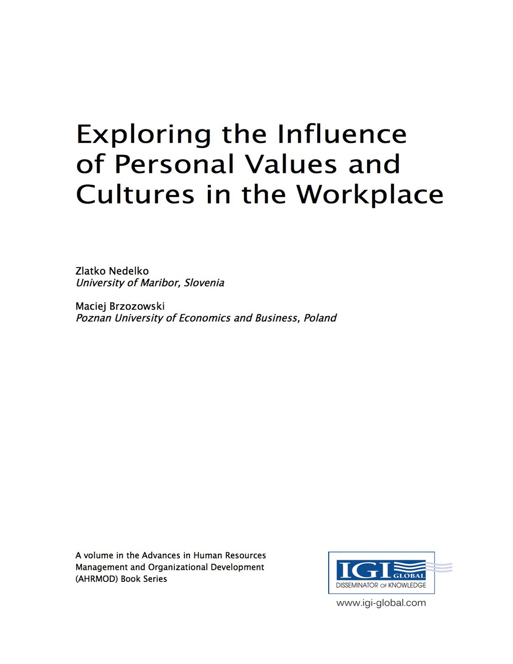 Exploring the Influence of Personal Values and Cultures in the ...