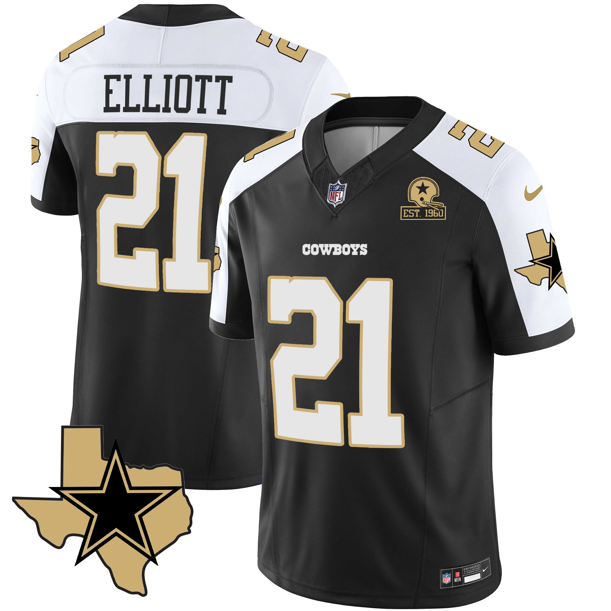 Ezekiel Elliott Men's Dallas Cowboys Special Vapor Limited Alternate Jersey - All Stitched