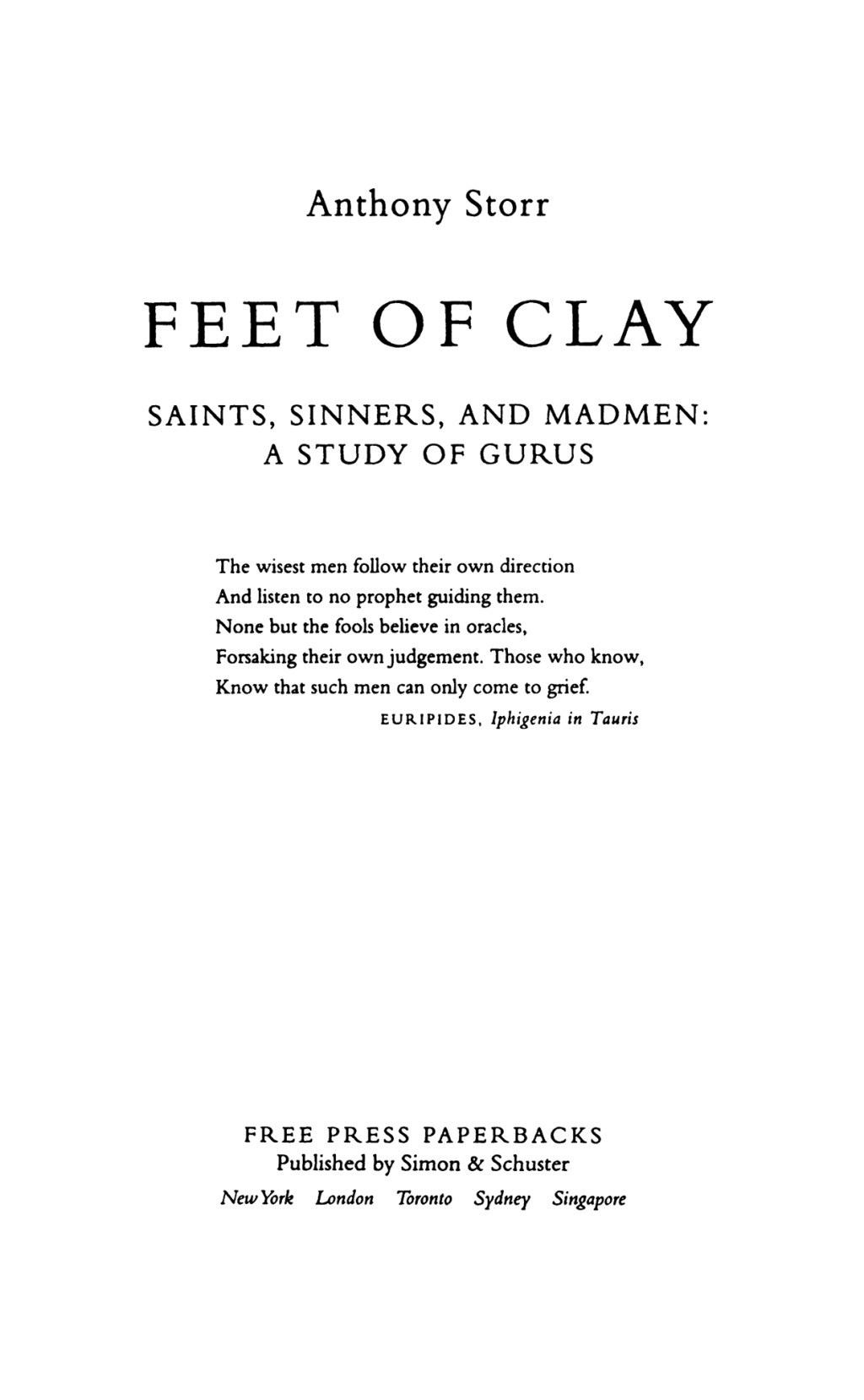 Feet Of Clay The Power and Charisma of Gurus - (PDF/EPUB Version)