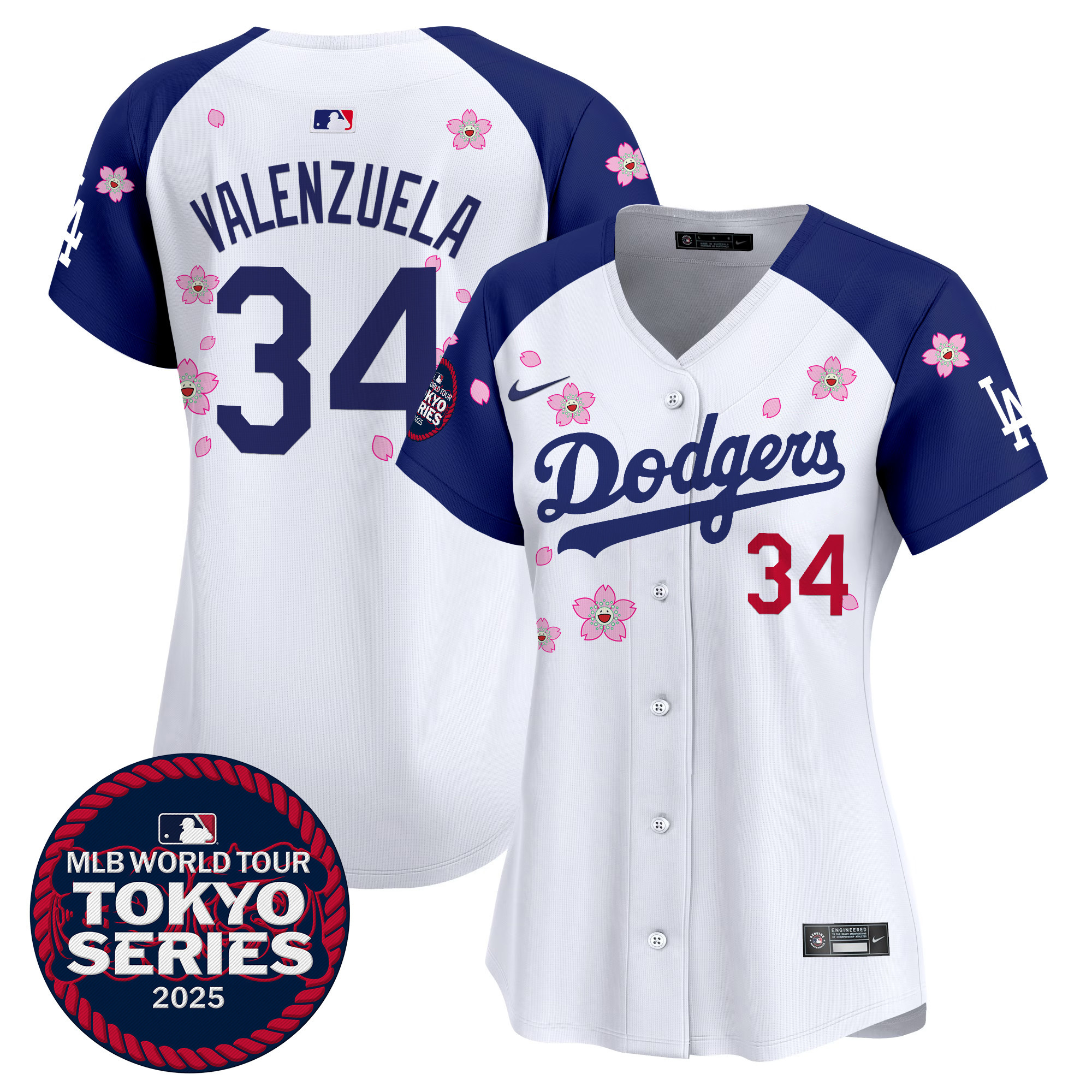 Fernando Valenzuela Women's Los Angeles Dodgers Tokyo Series 2025 Vapor Premier Limited Alternate Jersey - Stitched