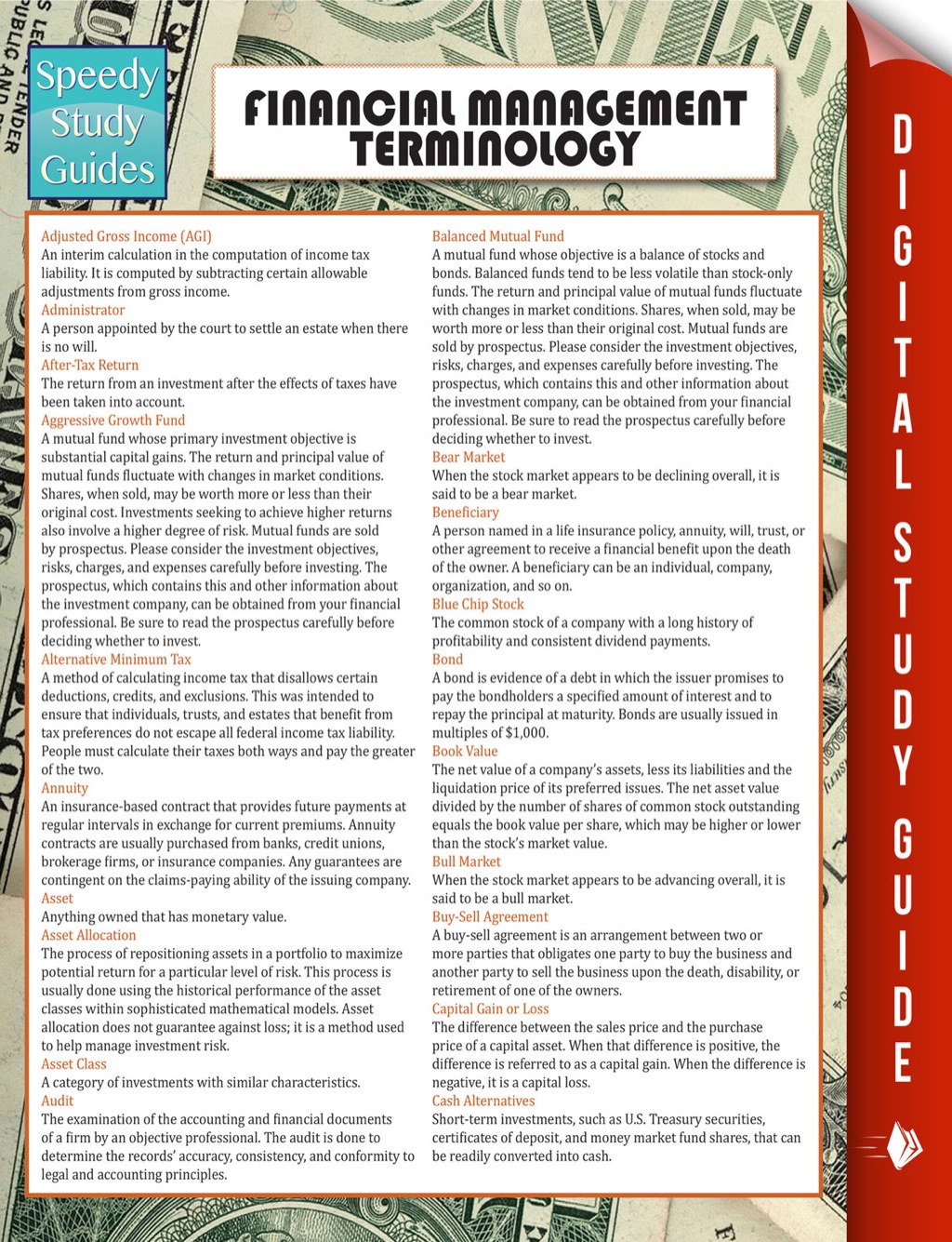 Financial Management Terminology (Speedy Study Guide) - (PDF/EPUB Version)