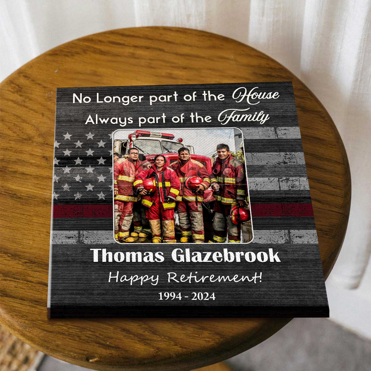 Firefighter Retirement Gift For Him, Fireman Retirement Gift, Firefighter Retirement Canvas, Personalized Fireman Retirement Gift, Retirement Gift