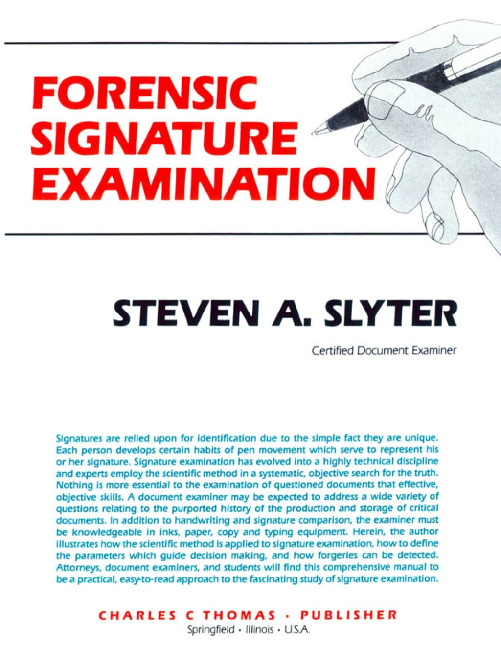 Forensic Signature Examination 1st Edition â€“ PDF/EPUB Version Downloadable