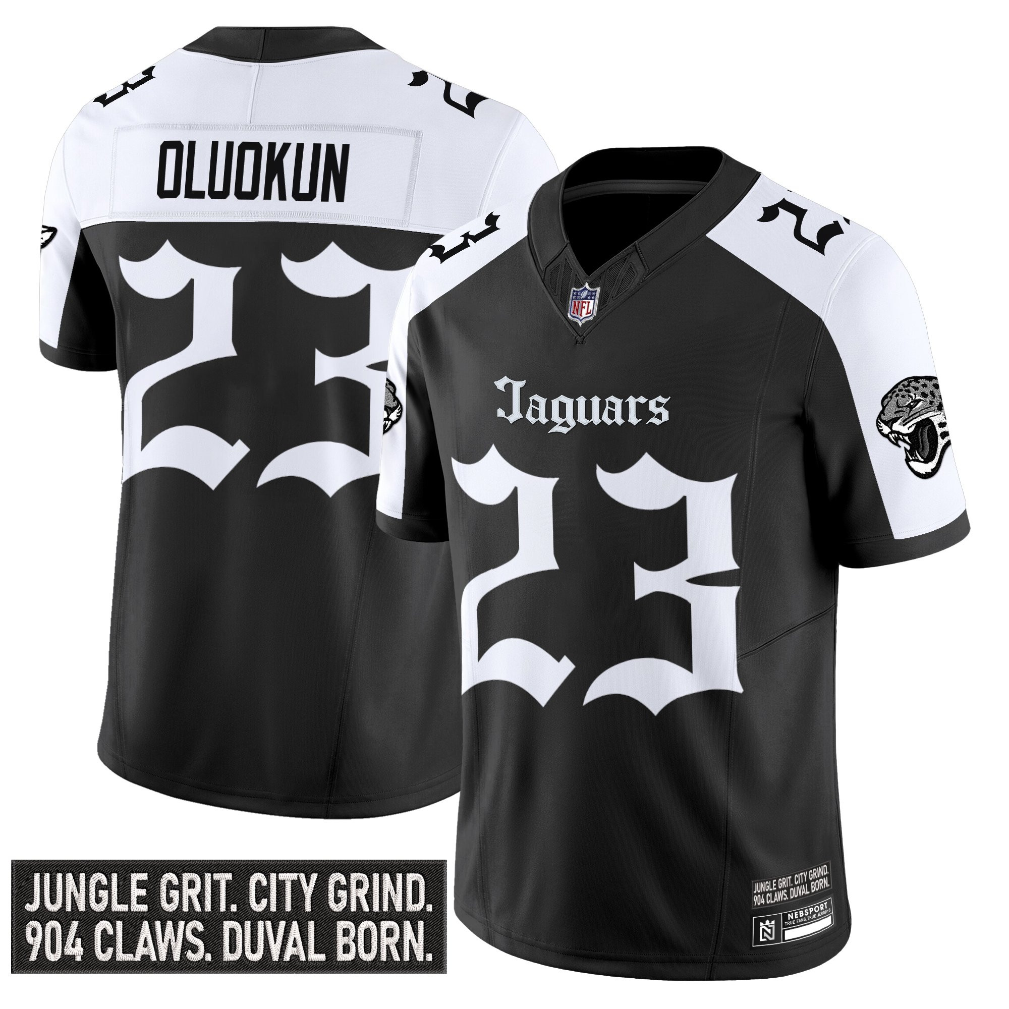 Foyesade Oluokun Men's Jacksonville Jaguars 'Gothic Duvall Shadows Edition' Vapor Alternate Jersey - All Stitched