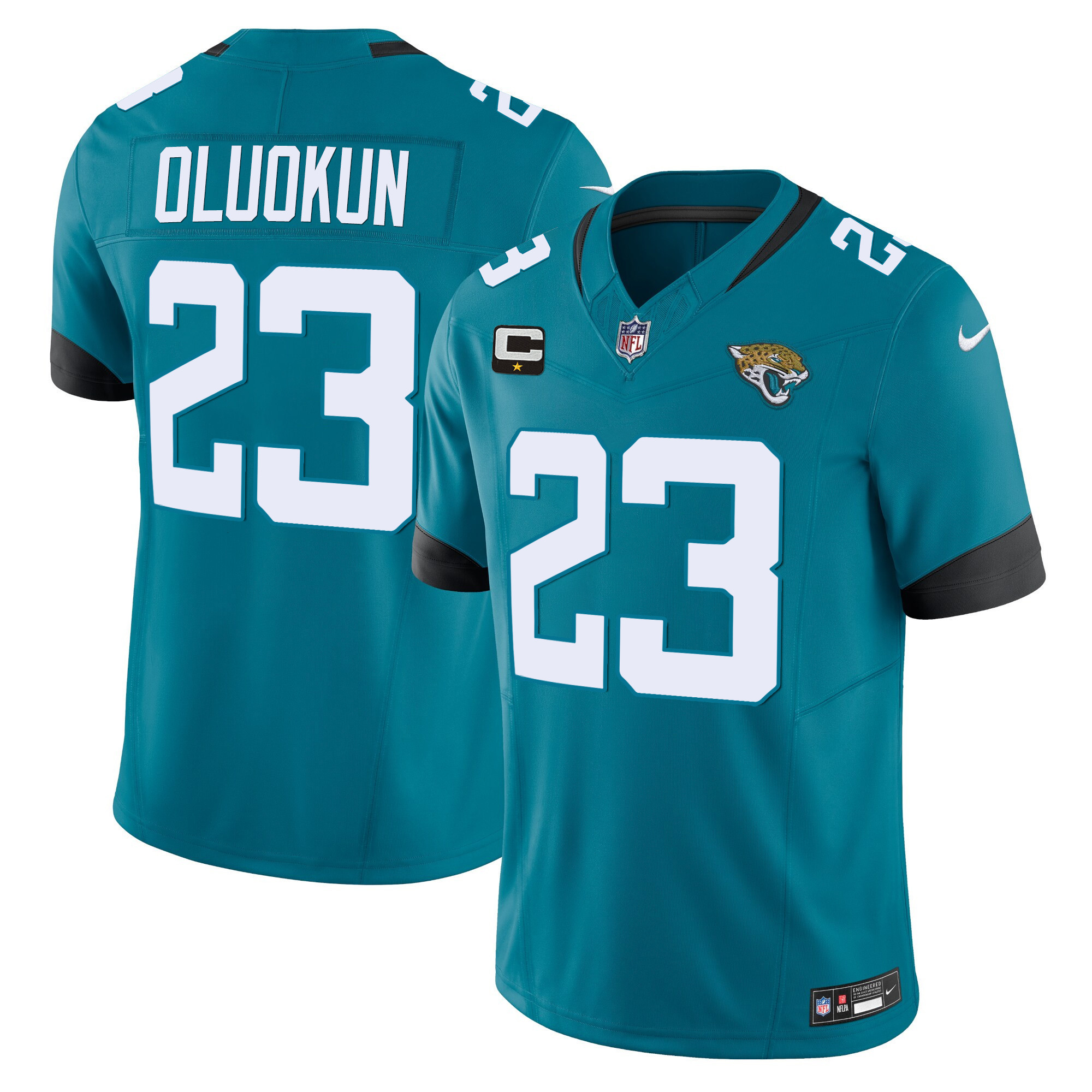 Foyesade Oluokun Men's Jacksonville Jaguars Vapor Limited Teal Jersey - All Stitched