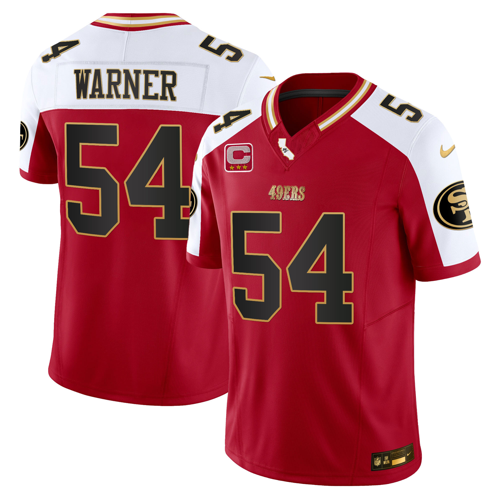 Fred Warner Men's San Francisco 49ers 2024 Gold Vapor Alternate Jersey - All Stitched