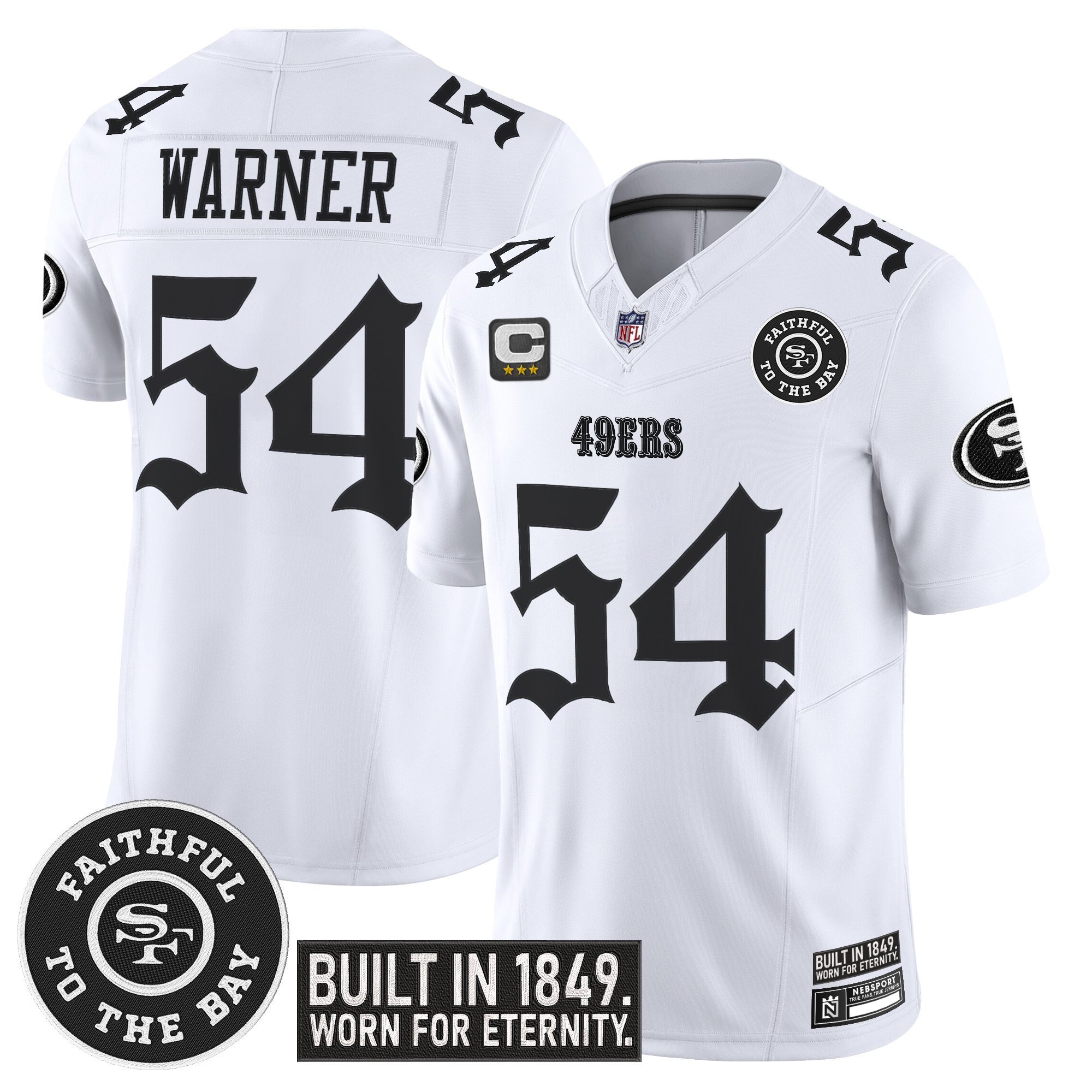 Fred Warner Men's San Francisco 49ers 'Fog City Gothic Edition' Vapor Limited White Jersey - All Stitched