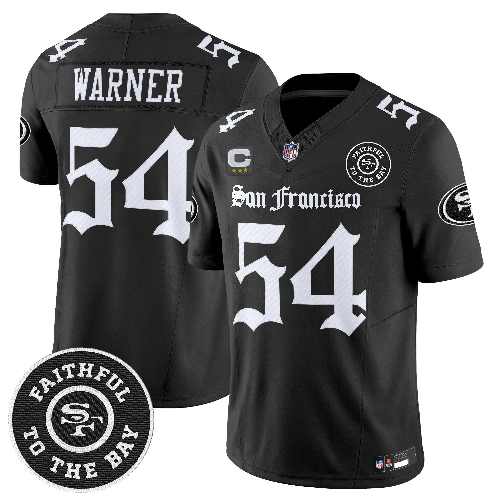 Fred Warner Men's San Francisco 49ers 'Gothic Edition' Vapor Limited Black Jersey - All Stitched