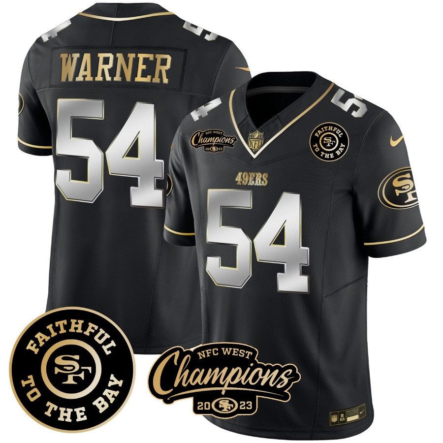 Fred Warner San Francisco 49ers Vapor Limited NFC West Champs Black Jersey - All Stitched