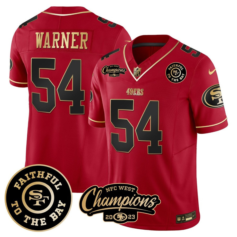 Fred Warner San Francisco 49ers Vapor Limited NFC West Champs Red Jersey - All Stitched