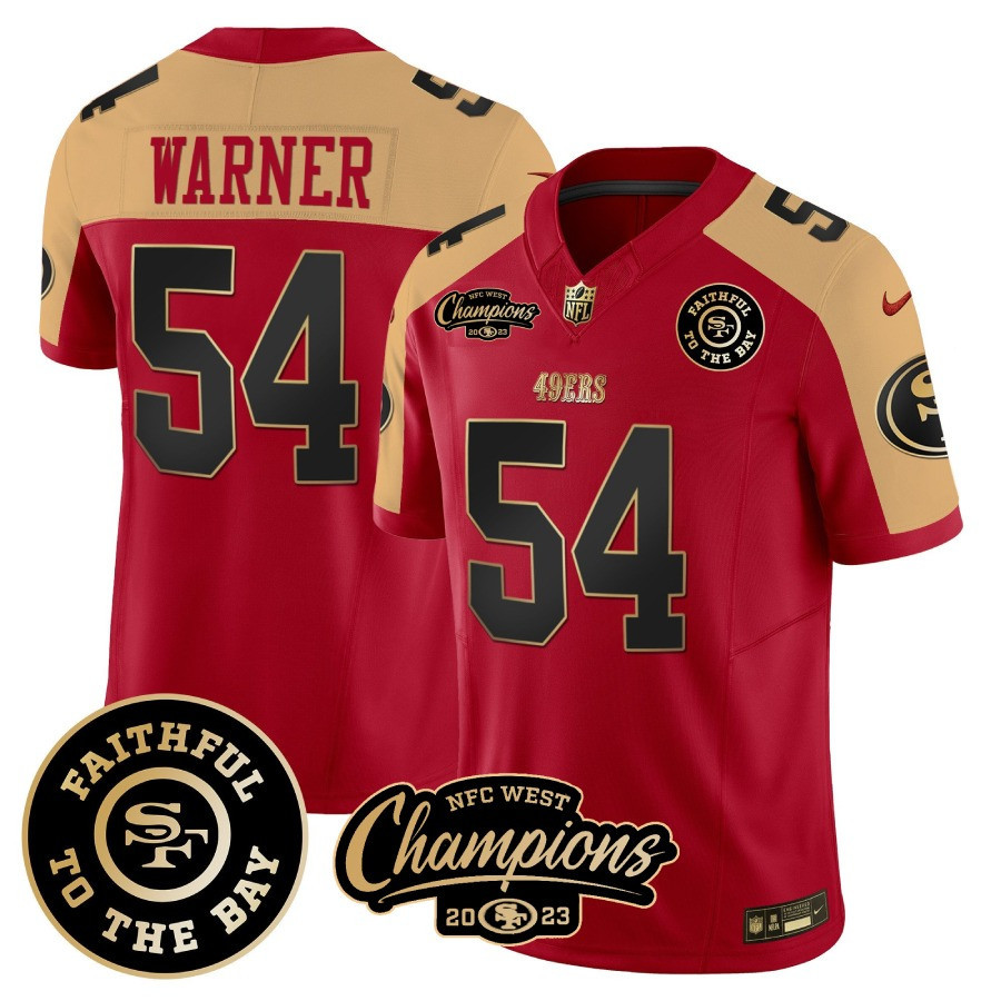 Fred Warner San Francisco 49ers Vapor Limited NFC West Champs Red/Brown Jersey - All Stitched