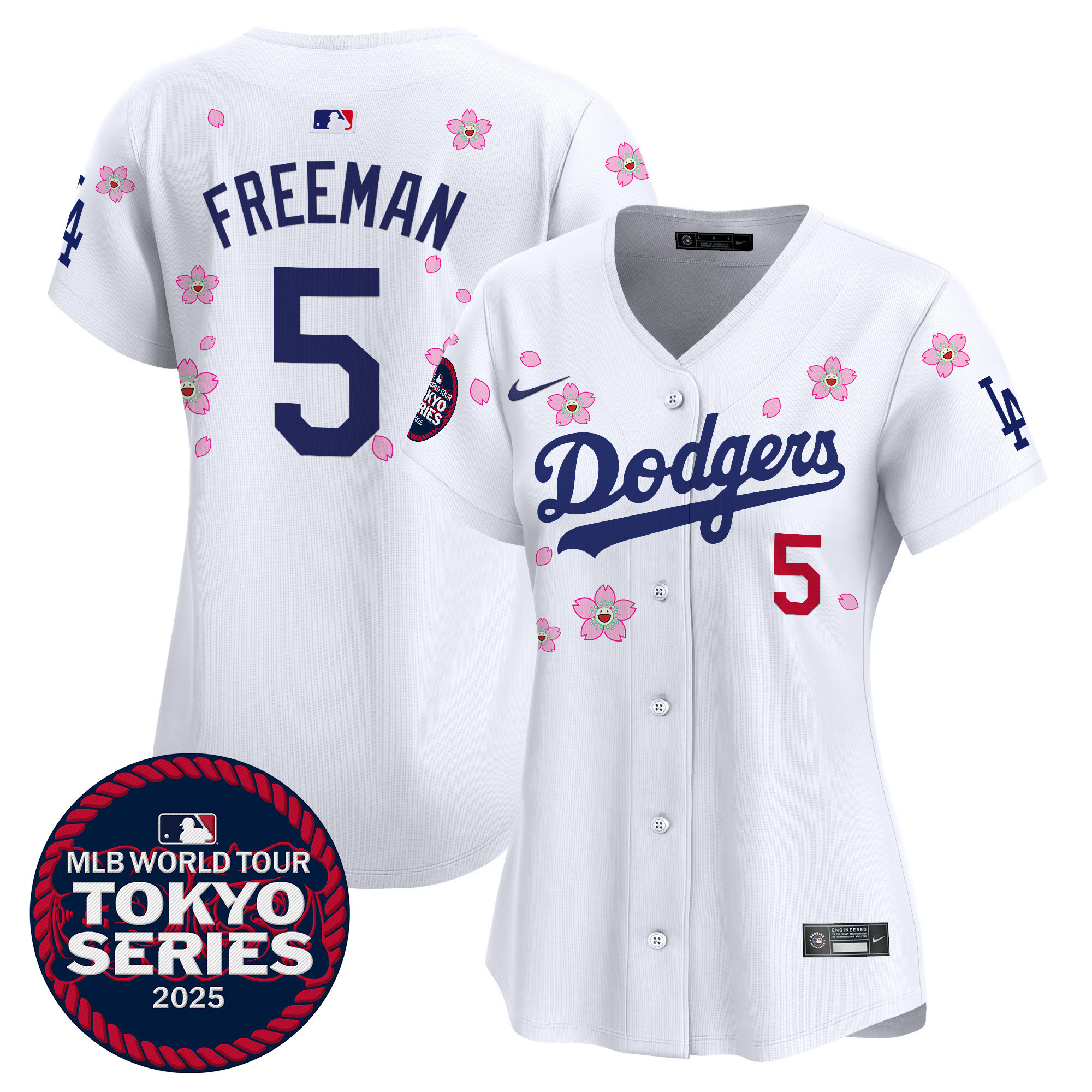 Freddie Freeman Women's Los Angeles Dodgers Tokyo Series 2025 Vapor Premier Limited White Jersey - Stitched