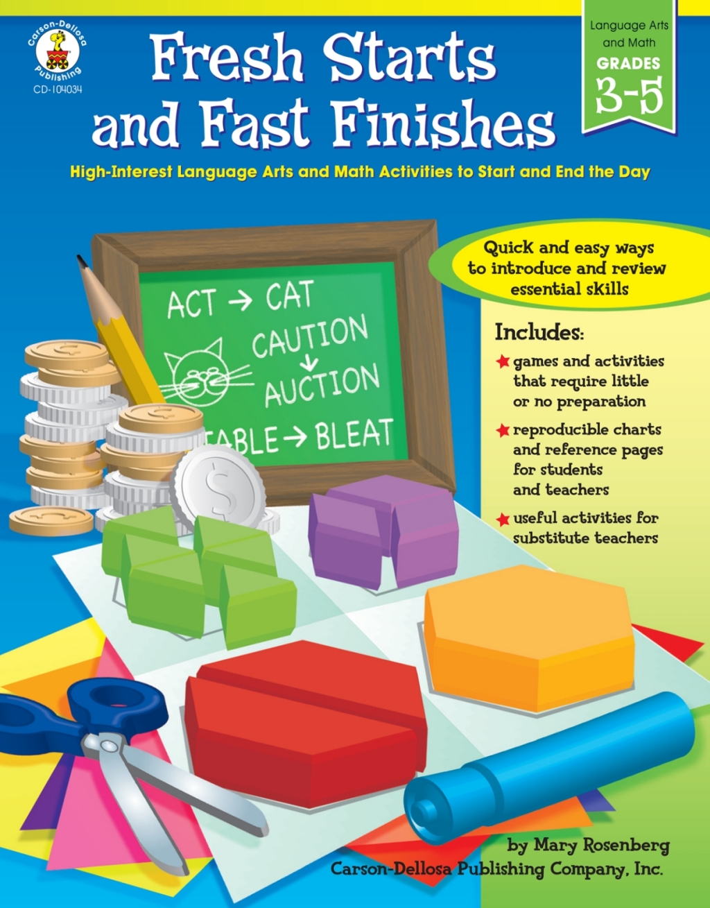 Fresh Starts and Fast Finishes, Grades 3 - 5 High-Interest Language Arts and Math Activities to Start and End the Day - (PDF/EPUB Version)