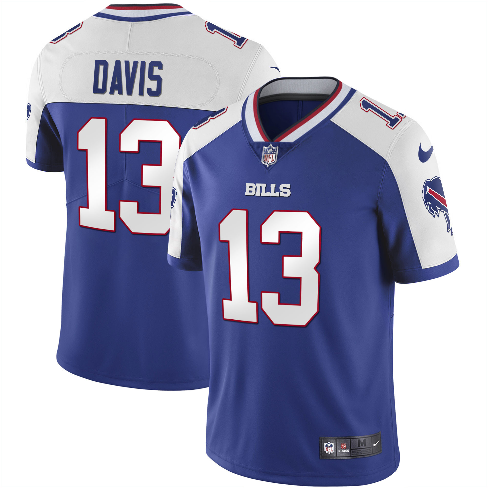 Gabriel Davis Men's Buffalo Bills Alternate Vapor Black Gold & Black Inverted Limited - All Stitched Royal White Jersey - All Stitched