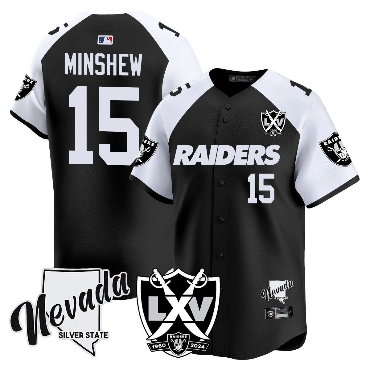 Gardner Minshew Men's Las Vegas Raiders 2024 Vapor Premier Limited Black Alternate Jersey - All Stitched