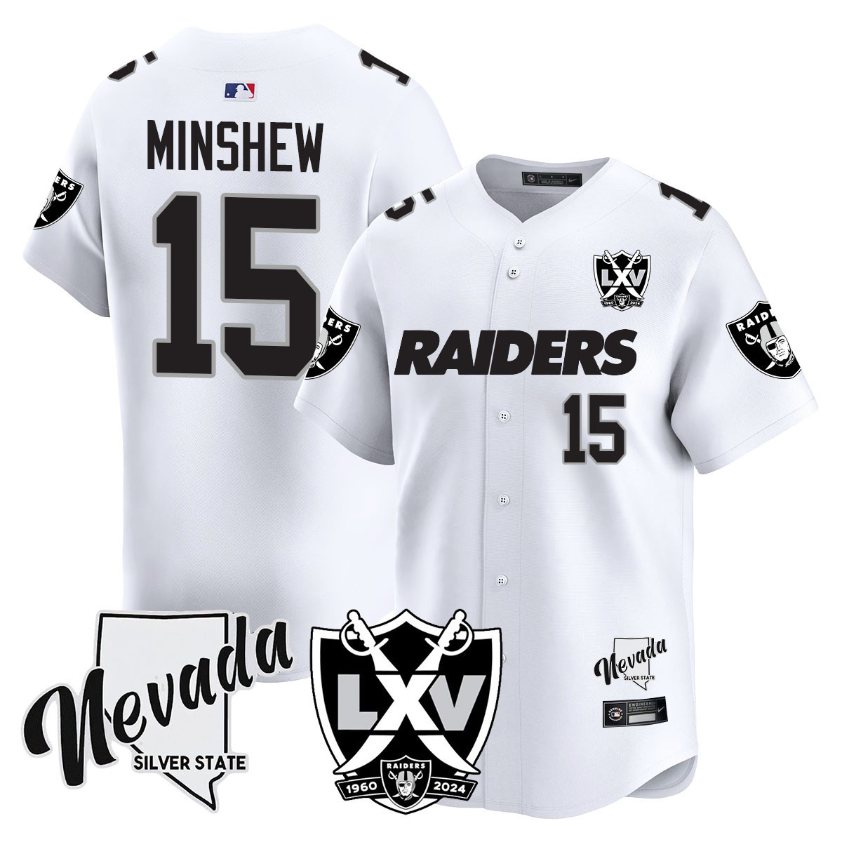 Gardner Minshew Men's Las Vegas Raiders 2024 Vapor Premier Limited White Limited Jersey - All Stitched