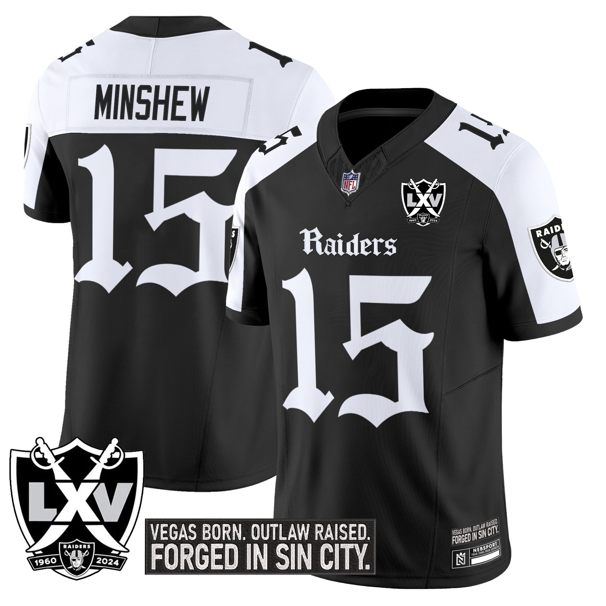 Gardner Minshew Men's Las Vegas Raiders 'Gothic Sin City Shadows Edition' Vapor Limited Altenate Jersey - All Stitched