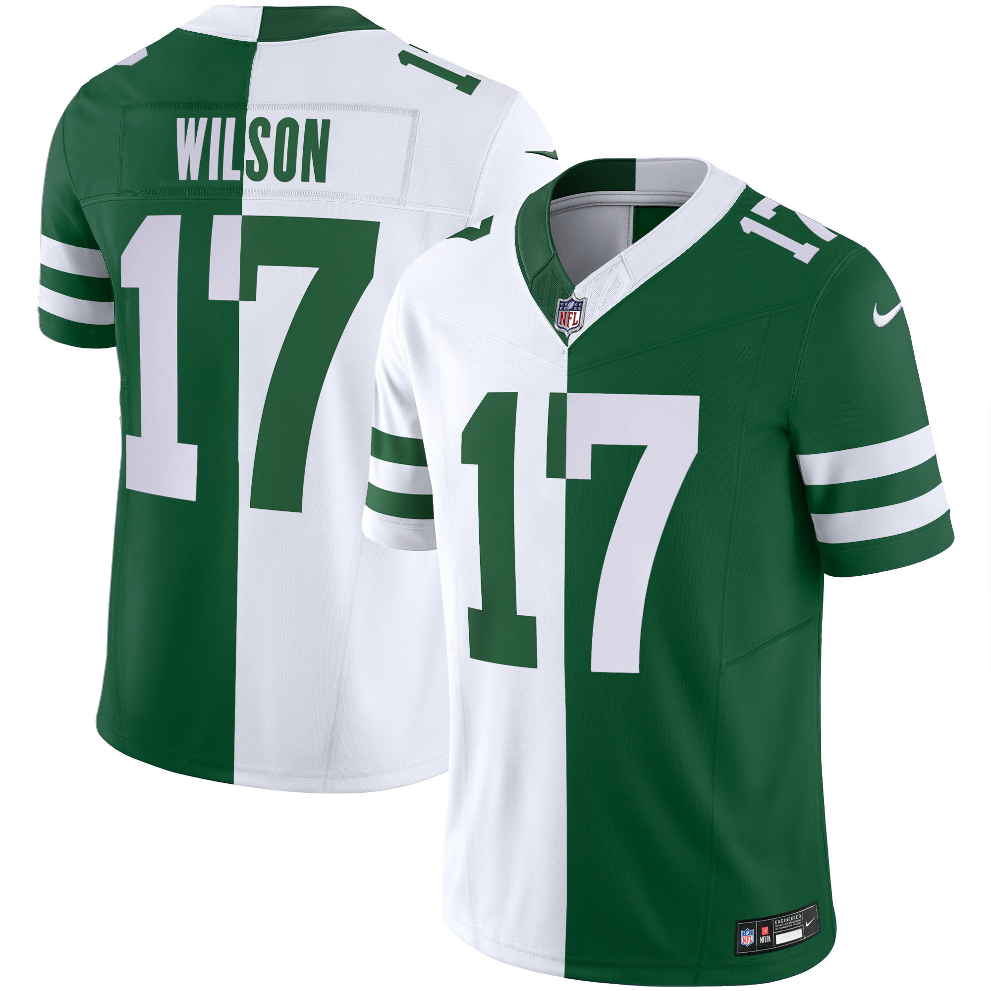 Garrett Wilson Men's New York Jets Legacy Limited Split Jersey - All Stitched