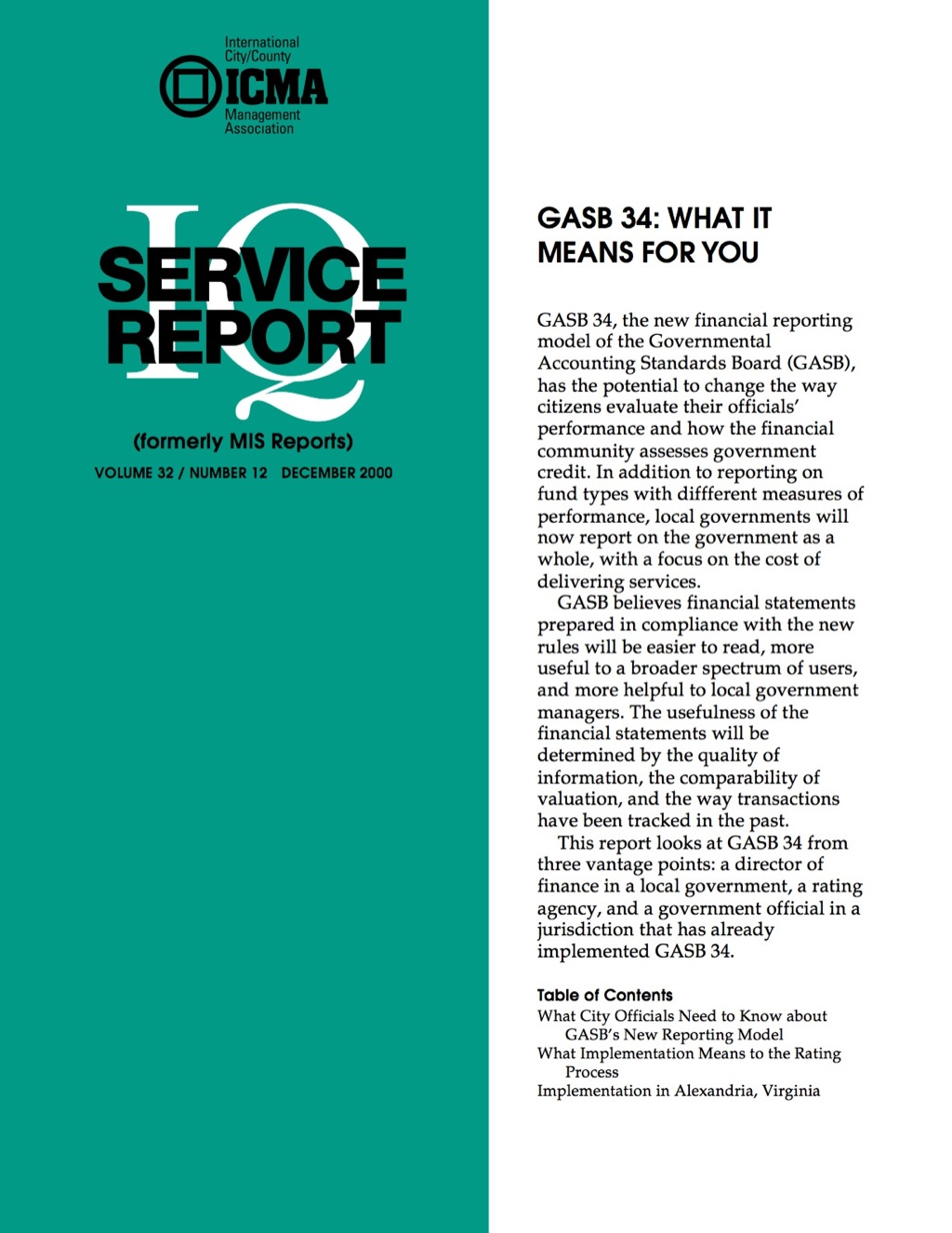 GASB 34: What It Means For You - (PDF/EPUB Version)
