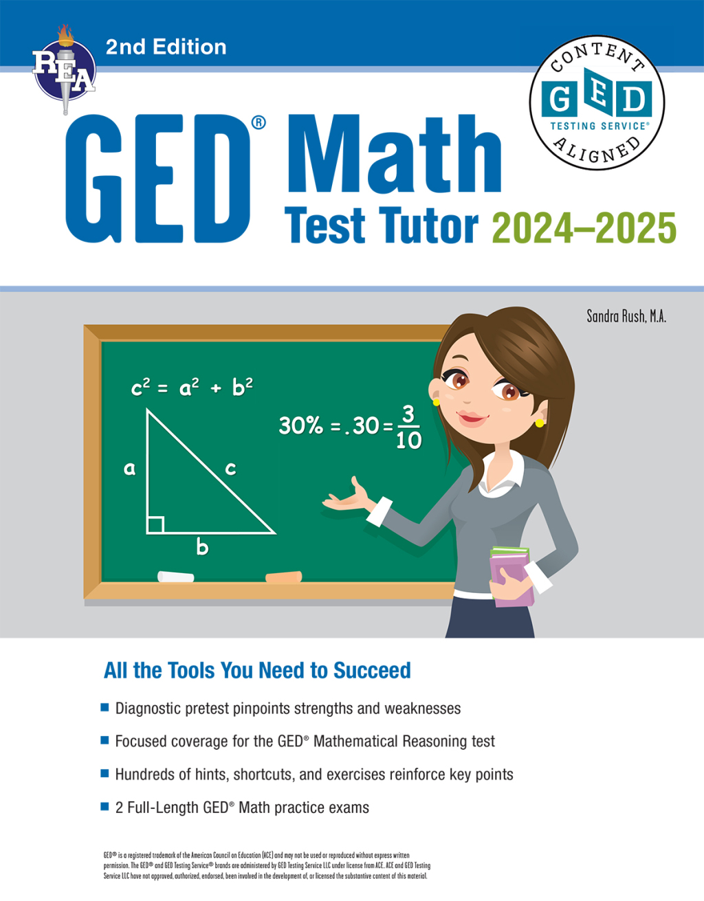 GED Math Test Tutor, For the 2024-2025 GED Test Certified GED Aligned Prep 2nd Edition - (PDF/EPUB Version)