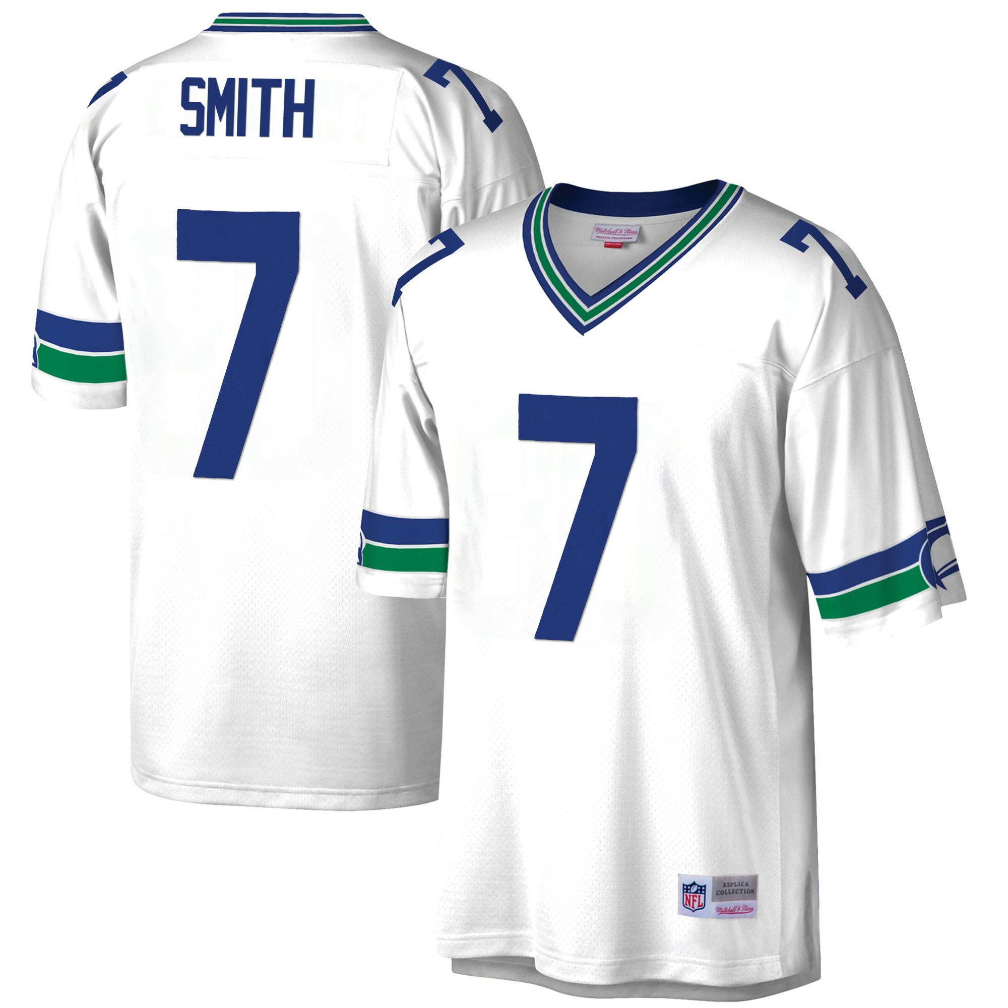 Geno Smith Men's Seattle Seahawks Big & Tall 1985 Retired White Jersey - All Stitched