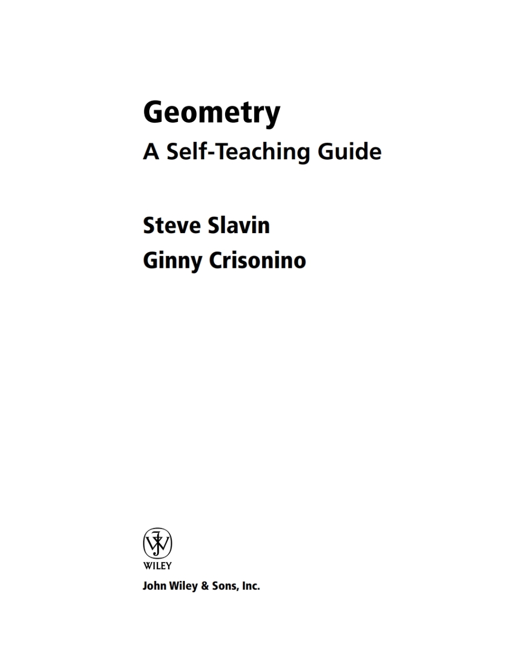 Geometry: A Self-Teaching Guide A Self-Teaching Guide 1st Edition - (PDF/EPUB Version)