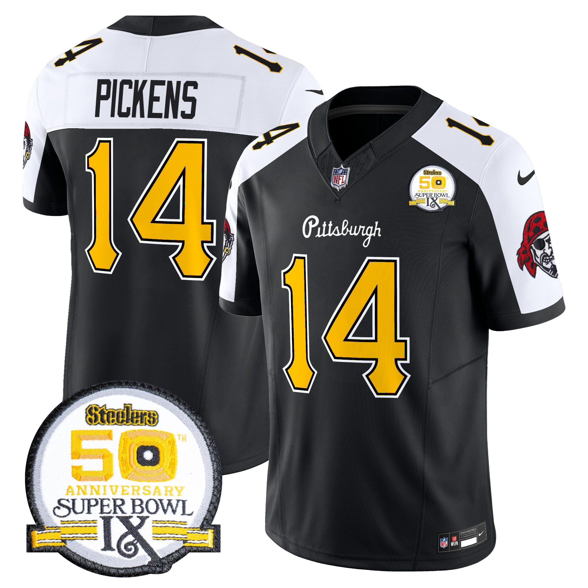 George Pickens Men's Pittsburgh Steelers 2024 Vapor Limited Black Alternate Jersey - All Stitched