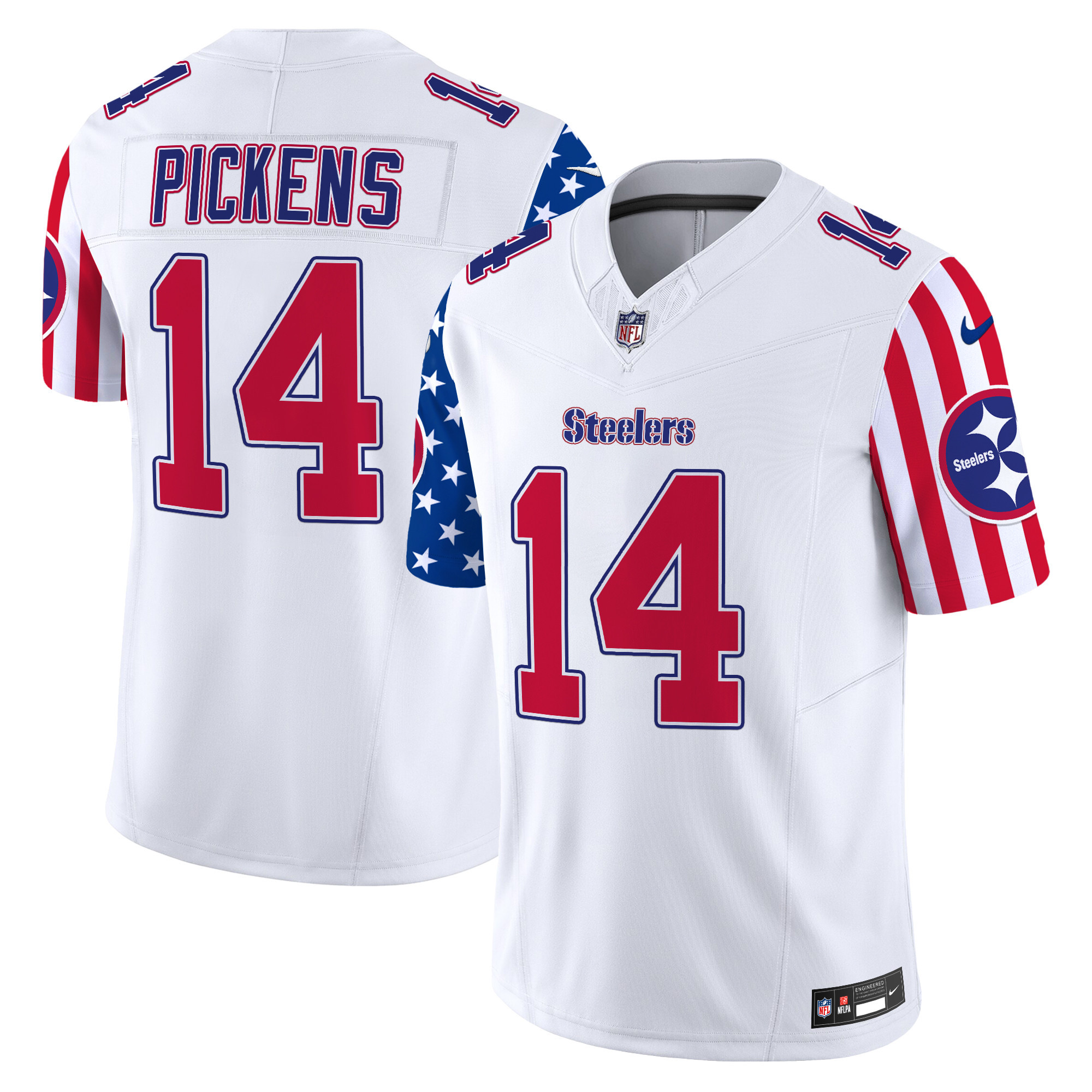 George Pickens Men's Pittsburgh Steelers American Style Vapor Limited White Jersey - All Stitched