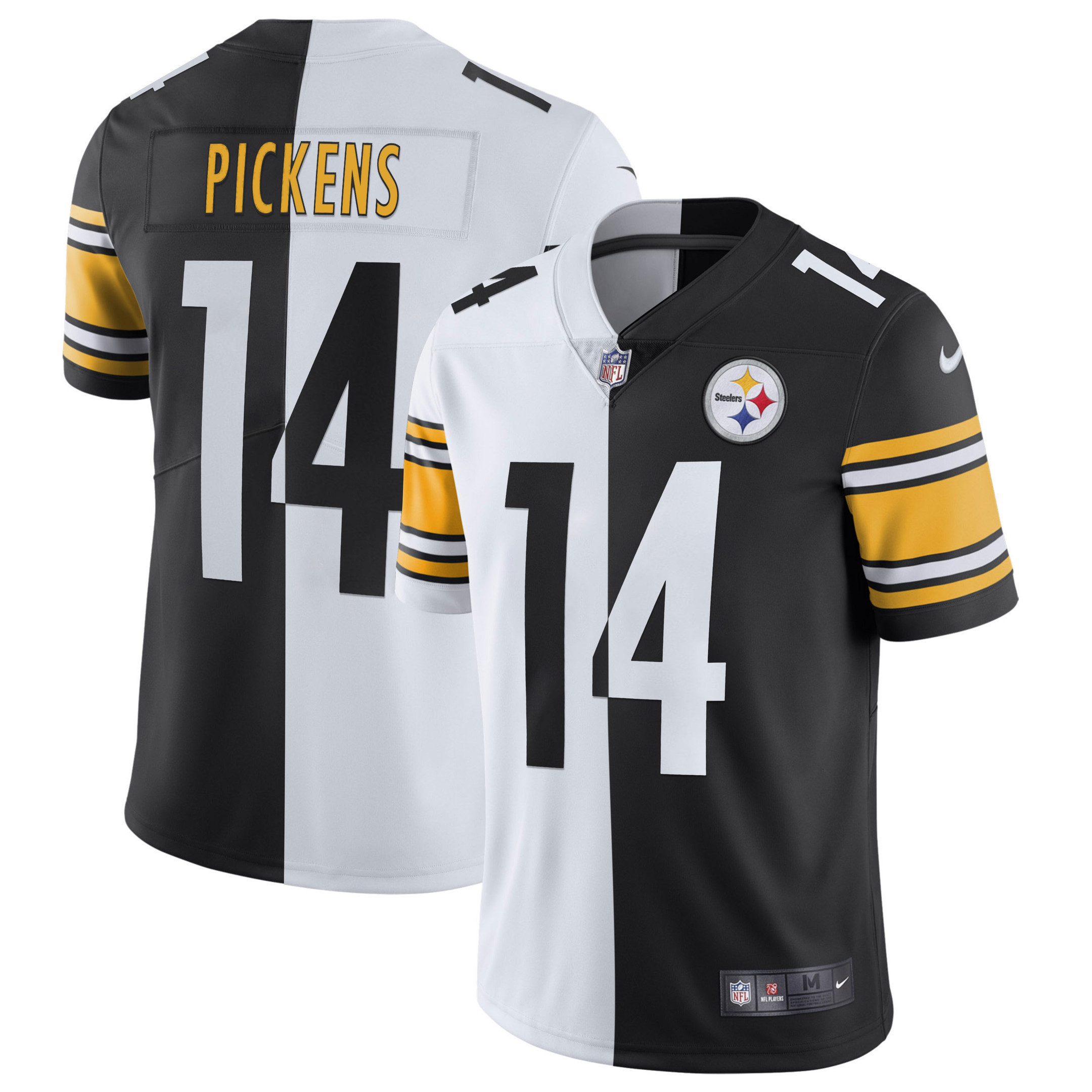 George Pickens Men's Pittsburgh Steelers Gold & Split - All Stitched Split Jersey - All Stitched