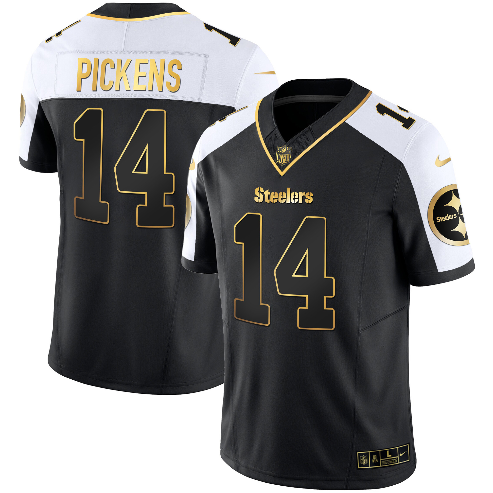 George Pickens Men's Pittsburgh Steelers Gold Vapor Alternate Jersey - All Stitched