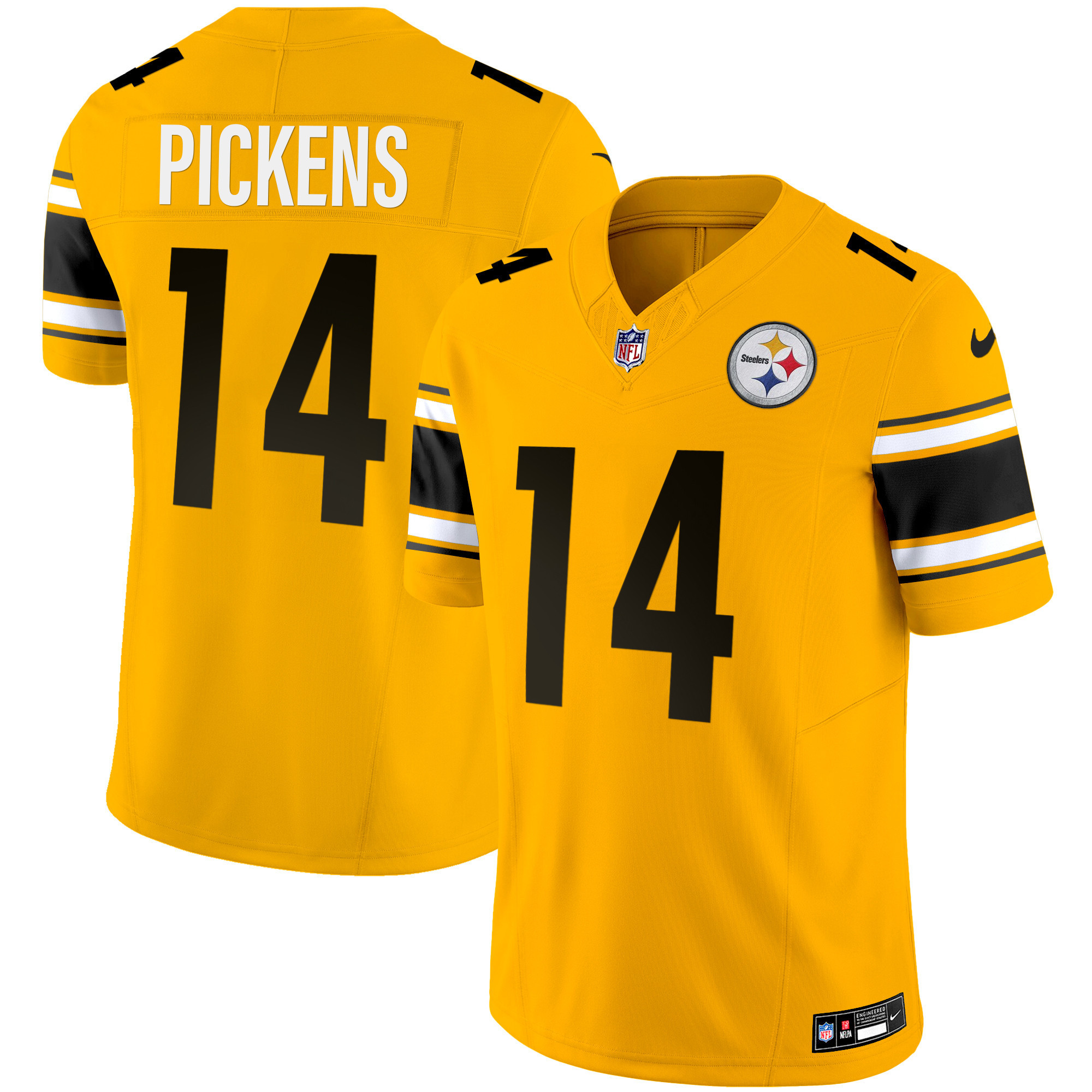 George Pickens Men's Pittsburgh Steelers Vapor Limited Gold Jersey - All Stitched