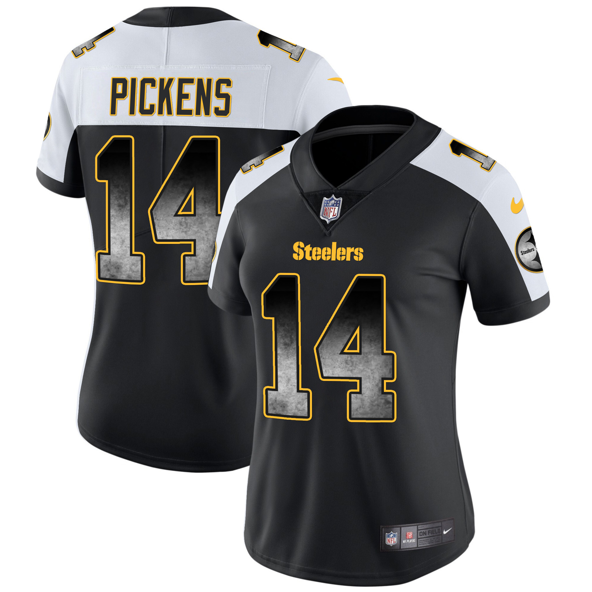 George Pickens Women's Pittsburgh Steelers Arch Smoke Vapor Alternate Jersey - All Stitched