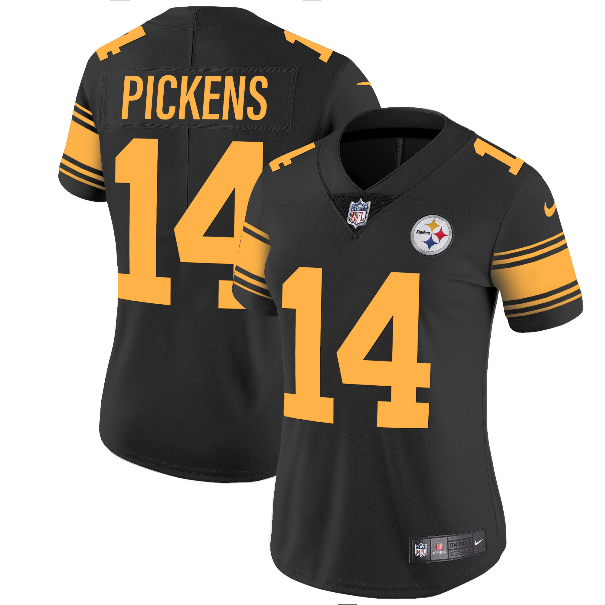 George Pickens Women's Pittsburgh Steelers Vapor Limited Color Rush Jersey - All Stitched
