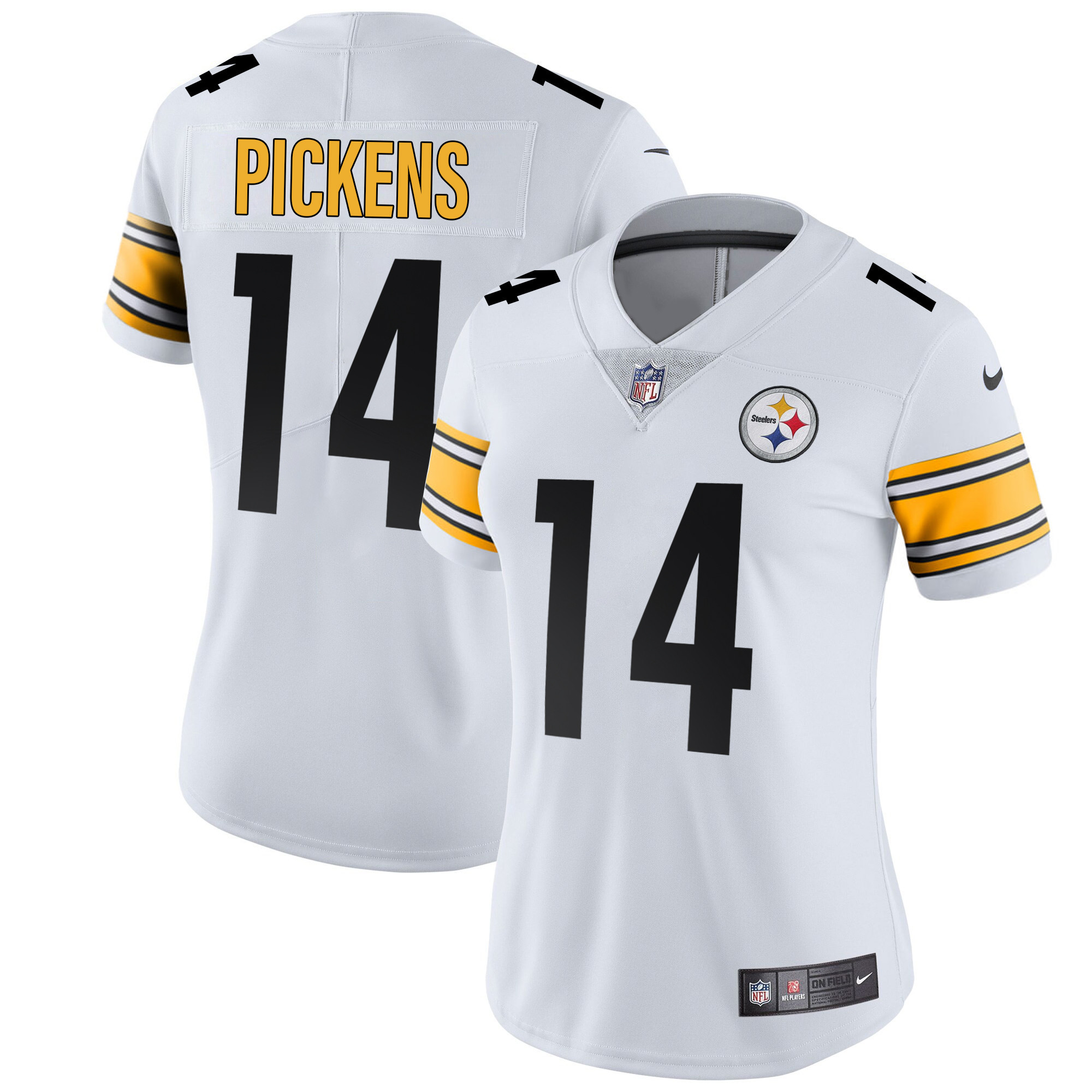 George Pickens Women's Pittsburgh Steelers Vapor Limited White Jersey - All Stitched