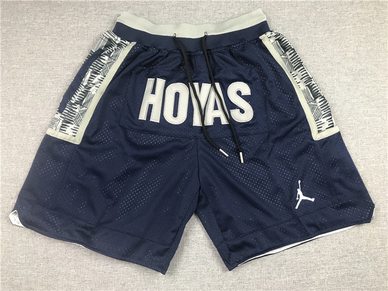 Georgetown HOYAS University 1995-96 Navy Shorts - Basketball Shorts Store