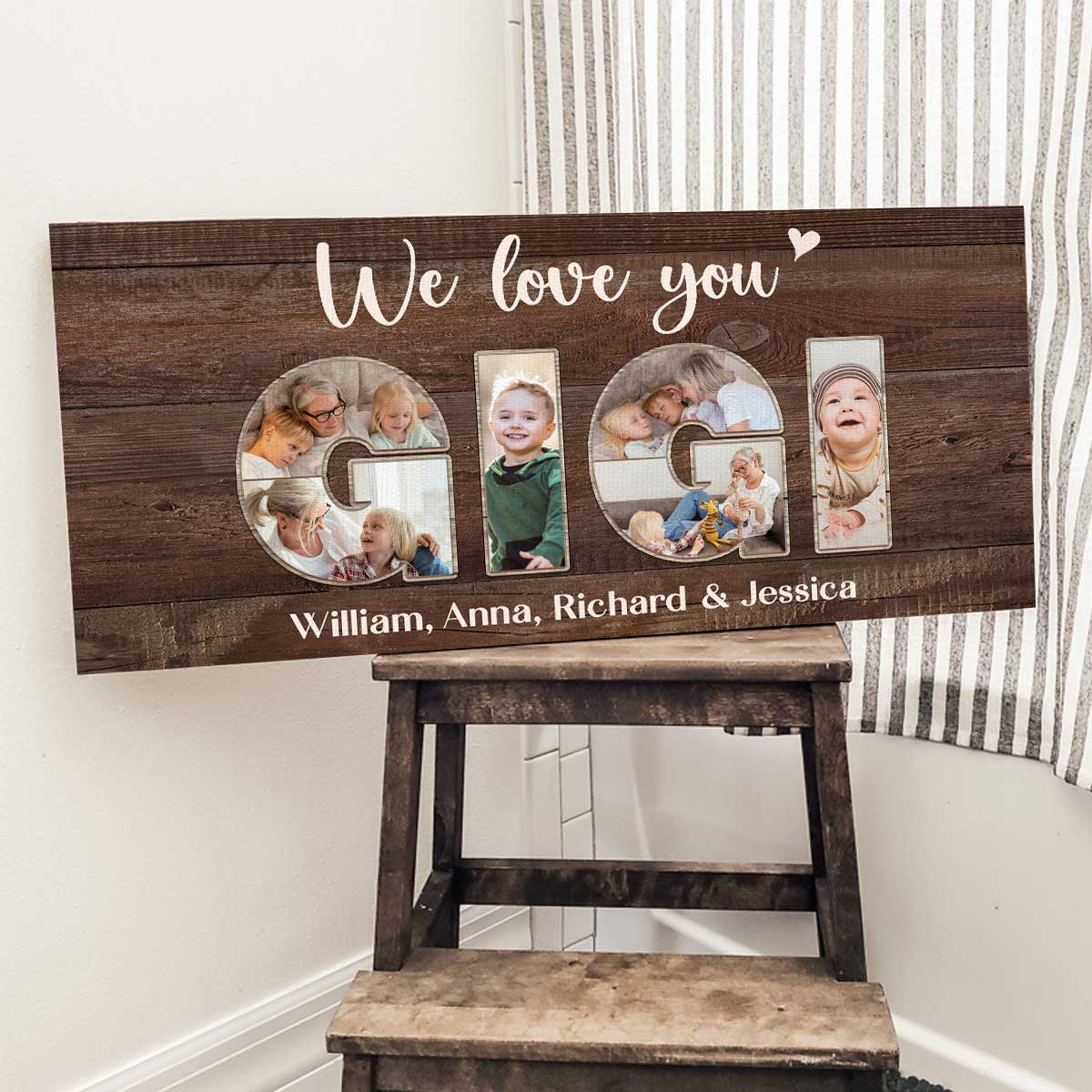 Gigi MotherÃ¢â‚¬â„¢s Day Gift, Gigi Custom Photo Canvas, Gigi Gifts For Grandma, Gigi Gifts From Grandkids, Grandma Gifts