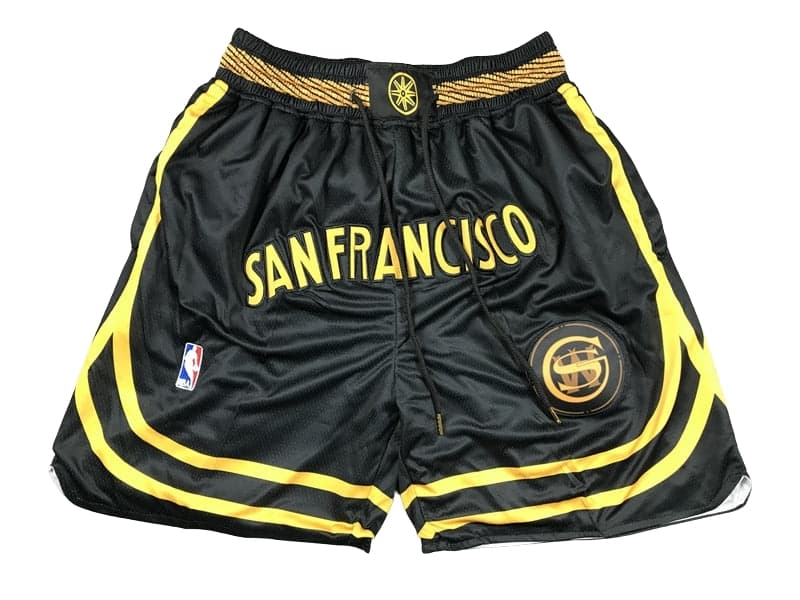 Golden State Warriors 2023-24 Black City Edition Shorts - Basketball Shorts Store