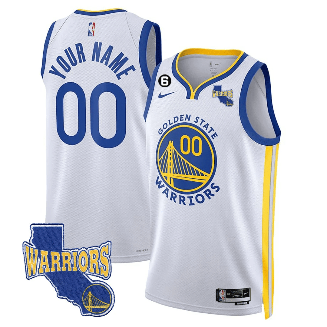 Golden State Warriors 2023-24 California State Patch Custom Jersey - All Stitched - Image 2