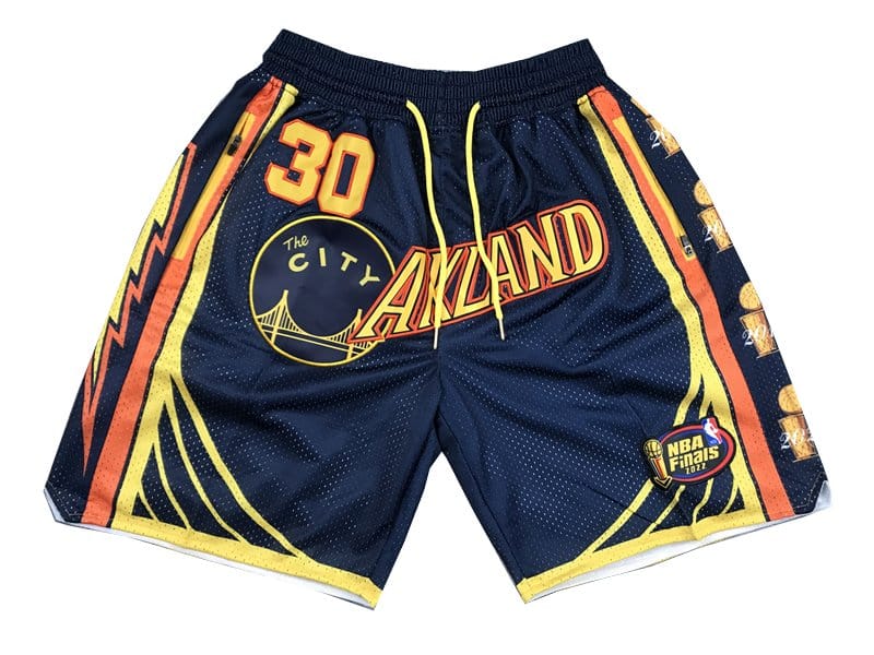 Golden State Warriors 30 Curry Navy Final Shorts - Basketball Shorts Store