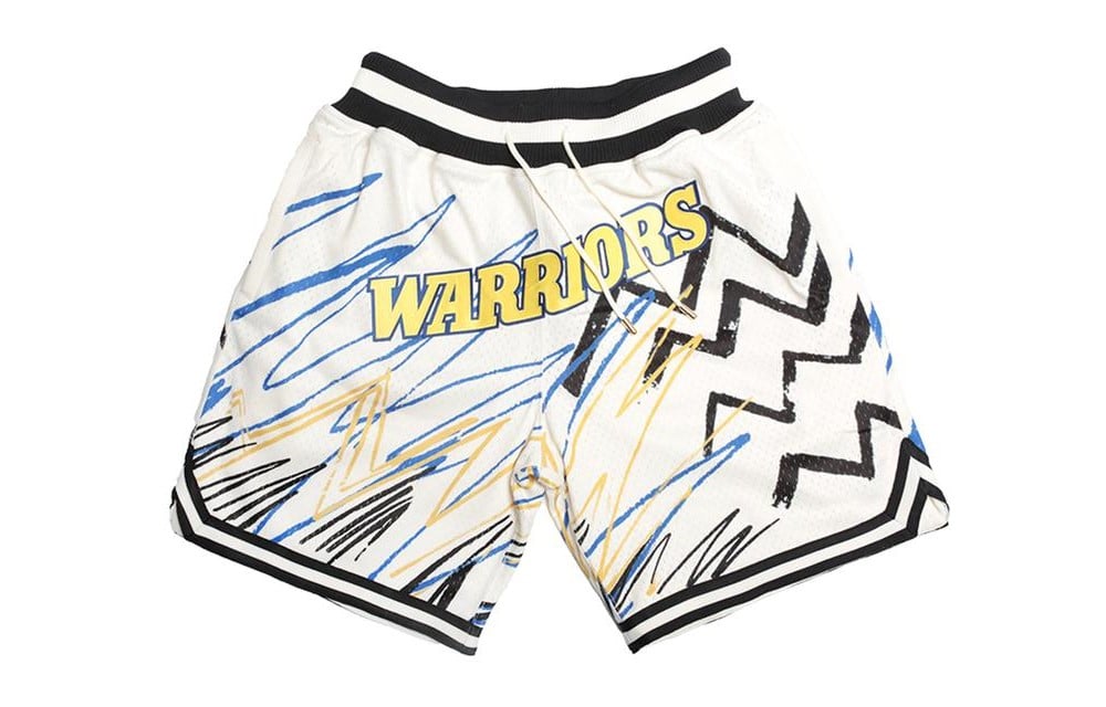 Golden State Warriors Sublimated White Shorts