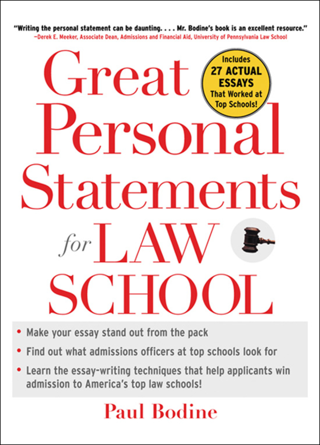 Great Personal Statements for Law School 1st Edition - (PDF/EPUB Version)