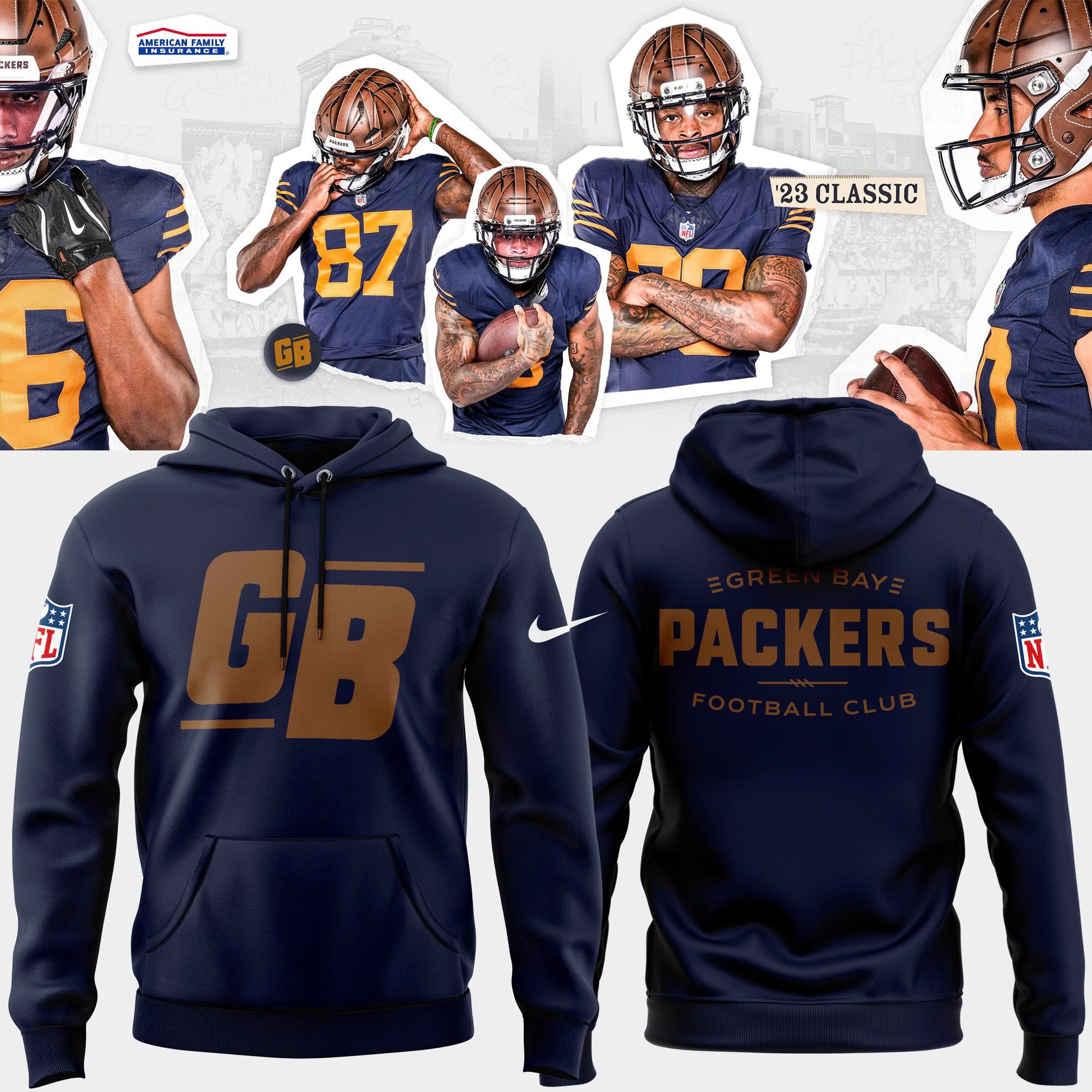 Green Bay Packers 1923 Classic Vintage Style Hoodie