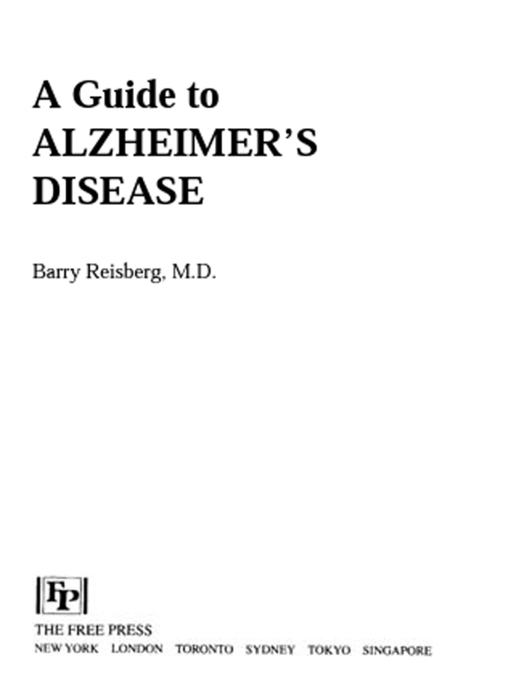 Guide to Alzheimer's Disease - (PDF/EPUB Version)