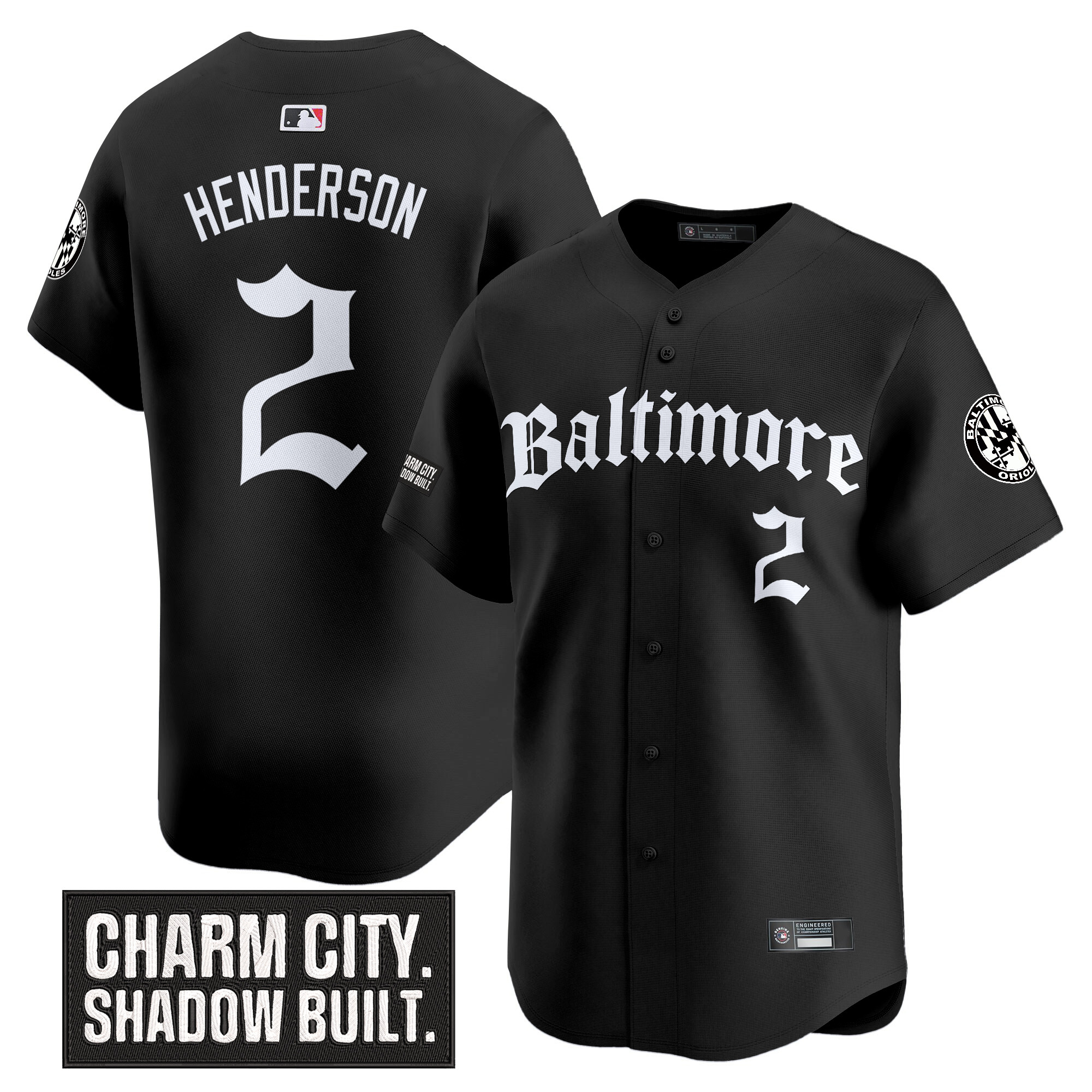 Gunnar Henderson Men's Baltimore Orioles 'Gothic Harbor Edition' Vapor Premier Limited Black Jersey - All Stitched
